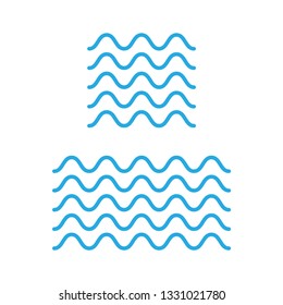 Icon wave vector line icons. set of zigzag and wave borders  