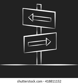 Icon with  way choice.