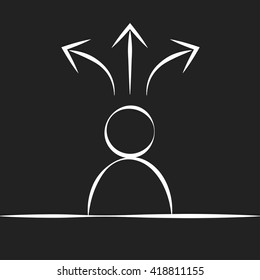 Icon with  way choice.