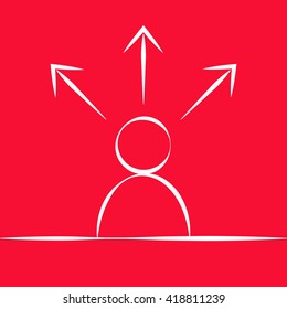 Icon with  way choice.