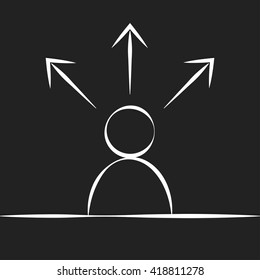Icon with  way choice.