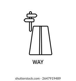 Icon a way, isolated against a clean background.