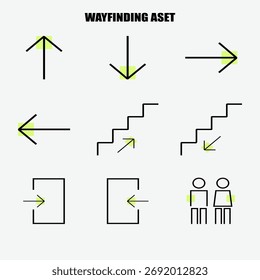 Icon Wayfinding Aset Industrial and Object