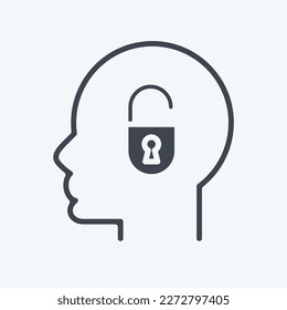 Icon Weakness. related to Psychology Personality symbol. simple design editable. simple illustration