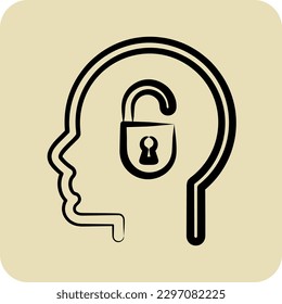 Icon Weakness. related to Psychology Personality symbol. glyph style. simple design editable. simple illustration
