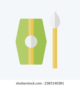 Icon Weapon 2. related to Celtic symbol. flat style. simple design editable. simple illustration