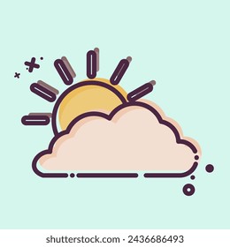 Icon Weather 2. related to Leisure and Travel symbol. MBE style. simple design illustration.