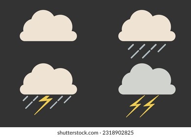 icon weather cloud rain sun moon