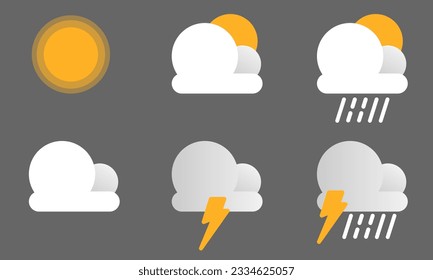 icon weather cloud rain sun