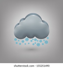 Icon weather. Cloud of snow