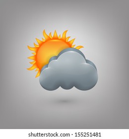 Icon weather. Cloud sun
