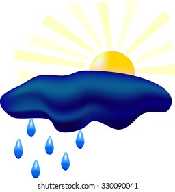 icon weather the rain and the sun