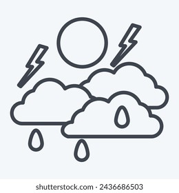 Icon Weather. related to Leisure and Travel symbol. line style. simple design illustration.