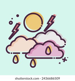 Icon Weather. related to Leisure and Travel symbol. MBE style. simple design illustration.