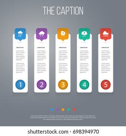 Icon Weather Set Of Thunder, Storm, Cloudy And Other Vector Objects. Also Includes Storm, Raindrop, Rainy Elements.
