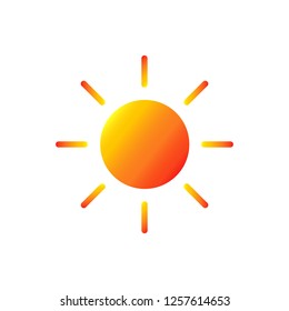 Icon of weather, summer, sun, cloud. Editable vector 64x64 Pixel.