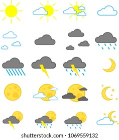 icon weather vector set