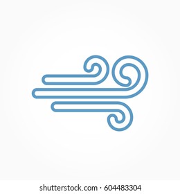Icon weather wind on a white background