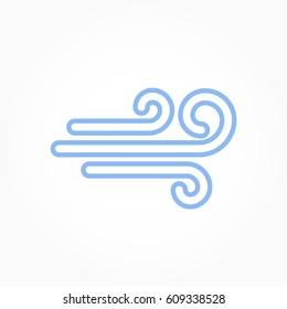 Icon weather wind on a white background