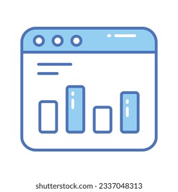 An icon of web analysis in trendy style isolated on white background