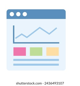An icon of web analysis in trendy style isolated on white background
