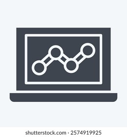 Icon Web Analytics. related to Media and Advertising symbol. glyph style. editable