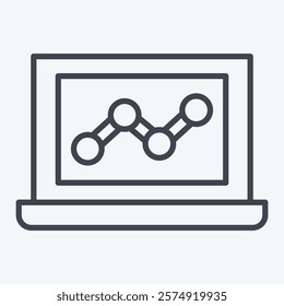 Icon Web Analytics. related to Media and Advertising symbol. line style. editable