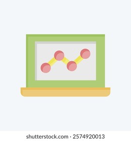 Icon Web Analytics. related to Media and Advertising symbol. flat style. editable