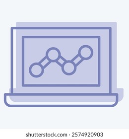 Icon Web Analytics. related to Media and Advertising symbol. two tone style. editable