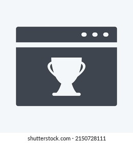 Icon Web Award. suitable for IT Services symbol. glyph style. simple design editable. design template vector. simple symbol illustration
