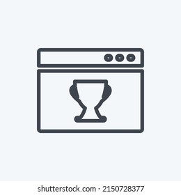 Premio web de iconos. adecuado para el símbolo IT Services. estilo de línea. diseño simple editable. vector de plantilla de diseño. ilustración de símbolo simple