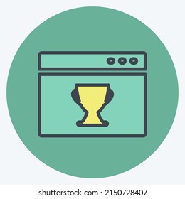 Icon Web Award. suitable for IT Services symbol. color mate style. simple design editable. design template vector. simple symbol illustration