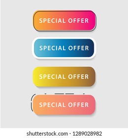 Icon web banner vector template