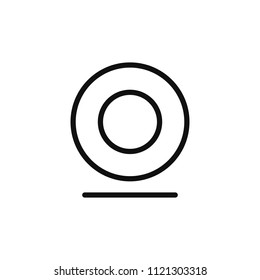 The icon of web cam. Simple outline icon illustration, vector of web cam for a website or mobile application on white background
