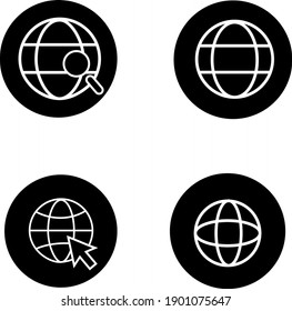 icon web, web click, web search etc, in trendy flat style.  simple design for graphics, logos, websites, social media, UI, mobile apps, EPS10