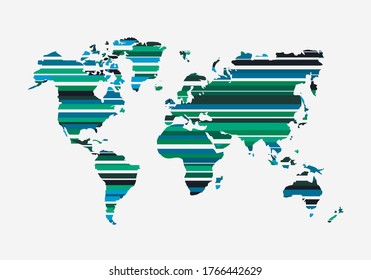 Icon for web design. Environment concept. Vector abstract graphic design. Vector world map