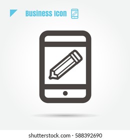 icon Web design and project customized online Business vector illustration isolated sign symbol thin line for web, modern minimalistic flat design vector on white background