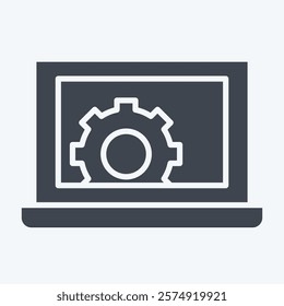 Icon Web Development. related to Media and Advertising symbol. glyph style