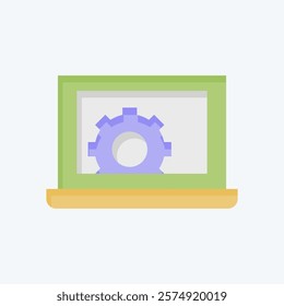 Icon Web Development. related to Media and Advertising symbol. flat style