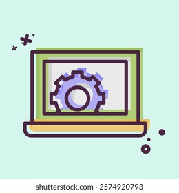 Icon Web Development. related to Media and Advertising symbol. MBE style