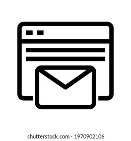 Icon Web Email With Style Outline