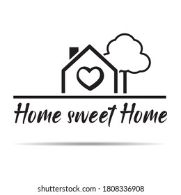 Icon for web and identity HOME SWEET HOME. Vector outline Icon.