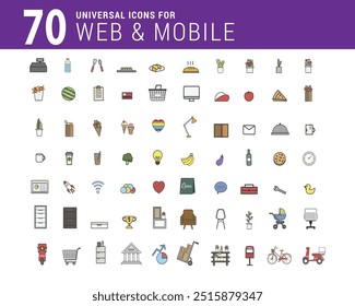 Un ícono para el Web y el móvil y el Diseño web.