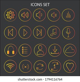 Icon of Web and Mobile, EPS10 vector 