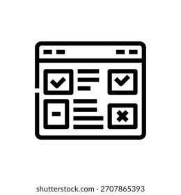 icon web page with style outline