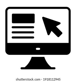 Icon Of Web Portal, Solid Design