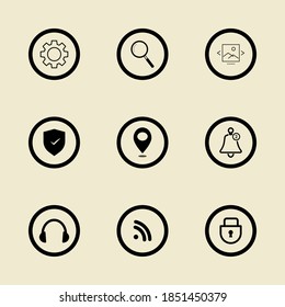 icon web set, smartphone web, computer, internet settings, web, vector illustration