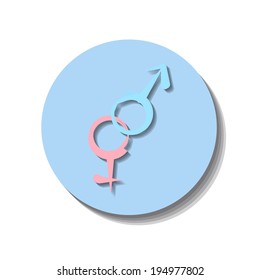 Icon web of sexuality over white background