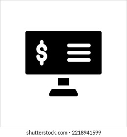 Icon Web shop Glyph, Flat Icon Logo Illustration Vector Isolated. Suitable for Web Design, Logo, App. 