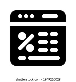 Icono Web con estilo Glifo 